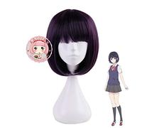 Anime Kuzu No Honkai Yasuraoka Hanabi Cosplay Wig Comic Con Girl Yasuraoka Hanabi Dark Purple Hair Wig Lolita Wig