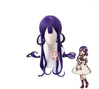 Anime Kwai Akane Aoi Purple Long Wig Cosplay Disfraz Jibaku Shounen Toilet-Bound Hanako-Kun Pelo sintético Mujer Pelucas