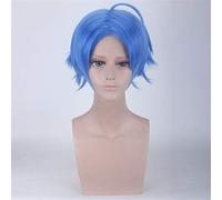 Anime Little Blue and Little Green Cosplay Peluca Pelo sintético corto Disfraz de Carnaval de Halloween Prop Pelucas dm400