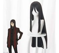 Anime Lord El-melloi Ii Estuche Archivos Pelucas de Cosplay Negro Marrón Cabello largo y liso Halloween Lord El-melloi Ii Disfraces Peluca + Gorra de peluca