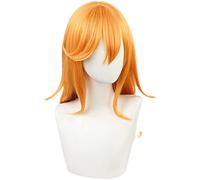 Anime Love live! Superstar!! Shibuya Kanon Cosplay Wig Orange Long Hair Synthetic Hair + Wig Cap Party Girls Women