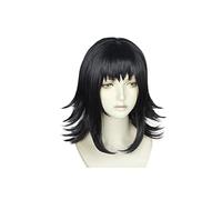 Anime Makomo Cosplay Black Wig Kimetsu no Yaiba Heat-resistant Fiber Hair + Wig Cap Party Girls Women