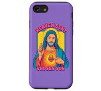 Anime Manga Jesús Sagrado Corazón Cristiano Pop Art Púrpura Carcasa para iPhone SE (2020) / 7/8