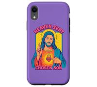 Anime Manga Jesús Sagrado Corazón Cristiano Pop Art Púrpura Carcasa para iPhone XR