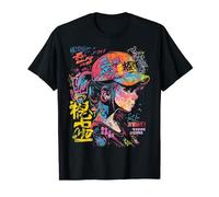 Anime Manga Motivo Colorido Arte Anime Camiseta