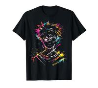 Anime Manga Motivo Colorido Ilustración Anime Camiseta
