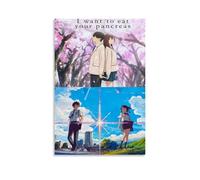 Anime Movie Your Name Role Fan Art Group Photos Arte Mural Impresión de Imagen Moderna Decoración de Habitación Familiar 30 x 45 cm