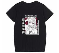 Anime My Dress-Up Darling Cartoon T-Shirt,2023 Casual Negro Camisetas para Kitagawa Marin Fans O Regalo