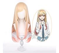 Anime My Dress-Up Darling Marin Kitagawa Cosplay Wig Yellow Gradient Long Straight Women Kawaii Cute Halloween Wigs Pelucas