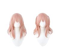 Anime My Dress-Up Darling Wig Inui Sajuna Pink Curly Mixed Synthetic Hair Cosplay Wig Role Play Halloween + Wig Cap