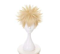 Anime My Hero Academia Baku No Hero Bakugou Katsuki Bakugo Pelucas De Lino Corto Rubio Resistente Al Calor Cosplay Disfraz Peluca + Gorro De Peluca