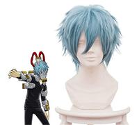 Anime My Hero Academia Boku No Hiro Akademia Shigaraki Tomura Peluca Cosplay Corto Gris Azul Mixto Rizado Juego de roles Pelucas + Peluca Cap