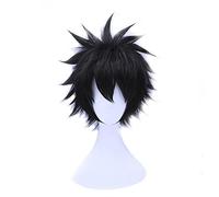 Anime My Hero Academia Dabi Peluca Cosplay Disfraz Boku no Hero Academia Corto Negro Resistente al Calor Pelucas de Pelo Sintético