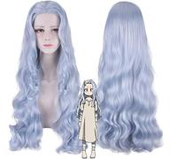 Anime My Hero Academia Eri Cosplay Pelucas Fibra de alta temperatura Cabello sintético Gris Pelo largo y rizado + Gorro de pelo gratis PL-617
