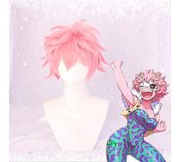 Anime My Hero Academia Pelucas de Cosplay Ashido Mina Peluca de Cosplay Peluca Sintética Resistente al Calor Fiesta de Cabello Peluca de Cosplay Pinky