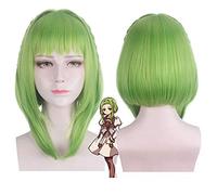 Anime Nanamine Sakura Cosplay Peluca 45Cm Verde Pelo Sintético Jibaku Shounen Wc-Bound Hanako-Kun Cosplay Pelucas + Gorro De Peluca Nanamine Sakura Peluca Pl-680