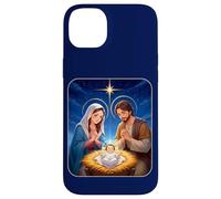 Anime Nativity Christmas Design - Kawaii Manger Scene Art Carcasa para iPhone 14 Plus