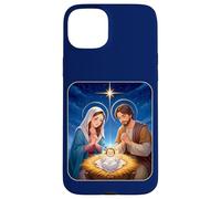 Anime Nativity Christmas Design - Kawaii Manger Scene Art Carcasa para iPhone 15 Plus