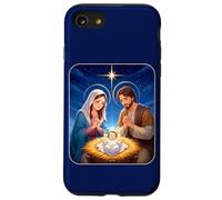 Anime Nativity Christmas Design - Kawaii Manger Scene Art Carcasa para iPhone SE (2020) / 7/8