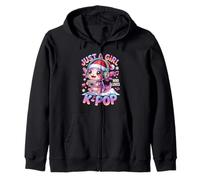 Anime navideño de Just Girl Who Love K-Pop Axolotl Santa Hat Sudadera con Capucha