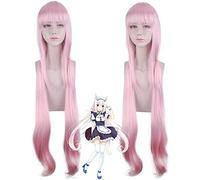 Anime Nekopara Chocola Vanilla Cosplay Disfraz Vestido + Peluca Conjunto Completo Mujeres Vanilla Chocolate Sexy Cat Maid Servant Dress With Tail M Vanilla Wig 737