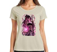 Anime Niña Katana Rosa Magia Japón Y2K Camiseta Mujer, naturaleza, 3XL