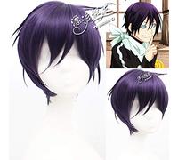 Anime Noragami Ebisu Kofukuwigs Cosplay Disfraz Mujer Pelo corto Fiesta de Halloween Noragami Iki Hiyori yato Jugar peluca + Gorra de peluca Talla única peluca yato PL-314