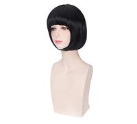 Anime Noragami Nora Mujer Corta Peluca negra Disfraz de Cosplay Pelo sintético resistente al calor Fiesta de Halloween Juego de roles Pelucas PL-312