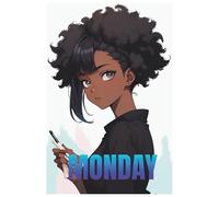 Anime Notebook: Mon-Fri Cute & Confident School Notebook for Teen Girls 120 pages 6x9: A Lined Aesthetic Notebook for Teens Who Slay the Week