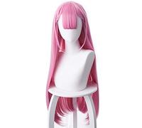 Anime nunca aprendemos juntos mujeres Kirisu Mafuyu Cosplay peluca larga rosa de fibra de alta temperatura disfraz de juego de rol pelucas talla única rosa