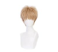 Anime ONE PUNCH-MAN Genos Marrón Claro Corto Resistente al Calor Pelo Sintético Hombres Cosplay Peluca