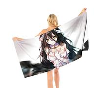 Anime Overlord Albedo - Toalla de playa con estampado de dibujos animados, de secado rápido, microfibra suave para adultos, niños, natación, spa, deportes al aire libre, 70 x 140 cm