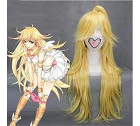 Anime Panty y Medias con Garterbelt-panty Cosplay Peluca Rubia Fibra resistente al calor Cabello Halloween Disfraz Pelucas Perucas KUZZ209A