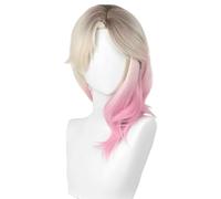 Anime Peluca Gwen Short Brown Ombre Wavy Halloween Costume Cosplay Peluca,Para Carnaval Navidad fiesta1(Color:a)