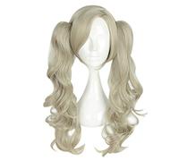 Anime Persona 5 Futaba Sakura Yoshizawa Kasumi Peluca Cosplay Disfraz Mujer Pelo largo Fiesta de Halloween Juego de roles Pelucas + Peluca gratis A