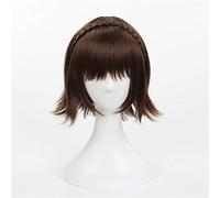 Anime Persona 5 Makoto Niijima Cosplay Pelucas Mujeres Marrón Oscuro Pelo sintético Fiesta de Carnaval de Halloween Disfraz Peluca KUJ6712