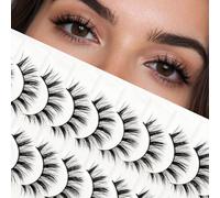 Anime PestañAs Postizas Naturales Manga Lashes Cat Eyelashes Natural 10pairs Wispy Strip Lashes 100% Handmade PestañAs Pelo A Pelo Soft and Reusab by Obeyalash (Style-Anime 01)