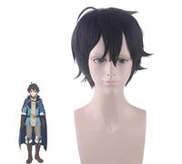 Anime Princess Connect Re:Dive Yuuki Cosplay Wig Black Short Hair Heat-resistant Fiber Hair +Wig Cap Halloween Party Men