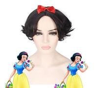 Anime Princess Rapunzel Merida white snow cosplay Peluca Fiesta de Halloween Cabello sintético Jasmine Anna Elsa Princess Pelucas + Peluca Cap Talla única PL-683 Blancanieves