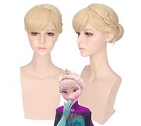 Anime Princess Rapunzel Merida white snow cosplay Peluca Fiesta de Halloween Pelo sintético Jasmine Anna Elsa Princess Pelucas + Peluca Cap Talla única PL-715