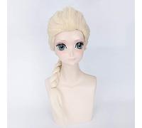 Anime Princess Rapunzel Merida white snow cosplay Peluca Fiesta de Halloween Pelo sintético Jasmine Anna Elsa Princess Pelucas + Peluca Cap Talla única PL-309 Peluca de Elsa