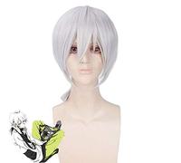 Anime Project Konoha Haruka Cosplay pelucas plateadas blancas rectas cortas pelucas de pelo resistentes al calor para juego de roles Show Gift PL-304