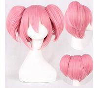 Anime Puella Magi Madoka Magica cosplay jugar peluca Tomoe Mami Madoka Kaname cosplay disfraz jugar pelucas fiesta de Halloween cabello talla única peluca rosa No.006