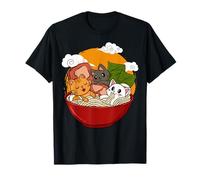 Anime Ramen Cat shirt Japanese Kawaii Cute Noodles T-Shirt Camiseta