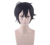 Anime Re:Dive Short Black Wig Cosplay Synthetic Hair Halloween Party Wigs