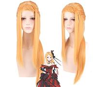 Anime Re: la vida en un mundo diferente de Zero Priscilla Barielle Pelucas de Cosplay largas rectas amarillas para mujeres Peluca de cabello falso femenino