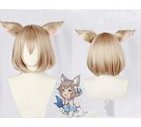 Anime Re:Life in a Different World From Zero Felix Argyle Short Brown Synthetic Cosplay Costume Wig + Wig Cap + Ears