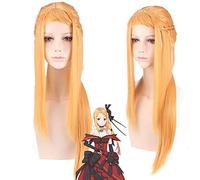 Anime Re: Life In A Different World From Zero Priscilla Barielle Long Golden Blonde Cosplay Peluca de pelo sintético + Gorra de peluca gratis