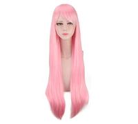 Anime Re: Zero Starting Life In Another World Peluca de cosplay gris plata Peluca larga y recta Cabello Emilia Trenzado Cosplay Pelucas de peluca Un tamaño rosa peluca