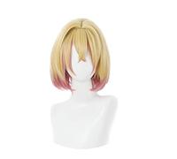 Anime Rent a Girlfriend Nanami Mami Cosplay Short Wig Yellow Pink Gradient Heat-resistant Fiber Hair + Wig Cap Party Girls Women